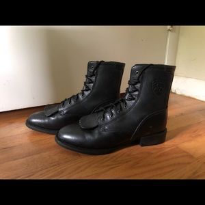 Ariat Women’s Heritage Lacer Boots, Black, Size 7